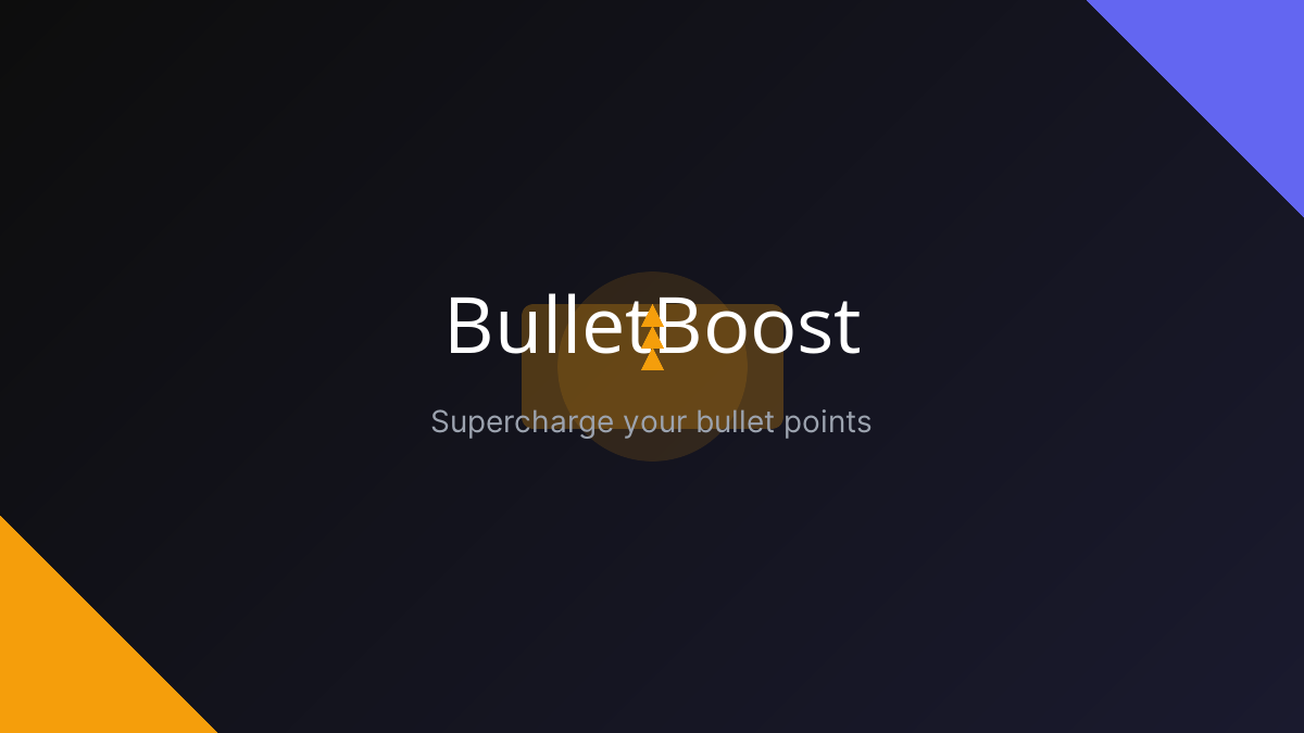 BulletBoost - AI marketing tool interface