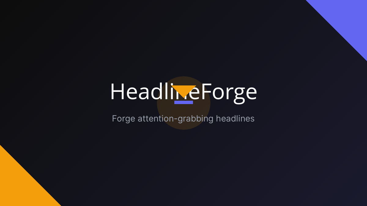 HeadlineForge - AI marketing tool interface