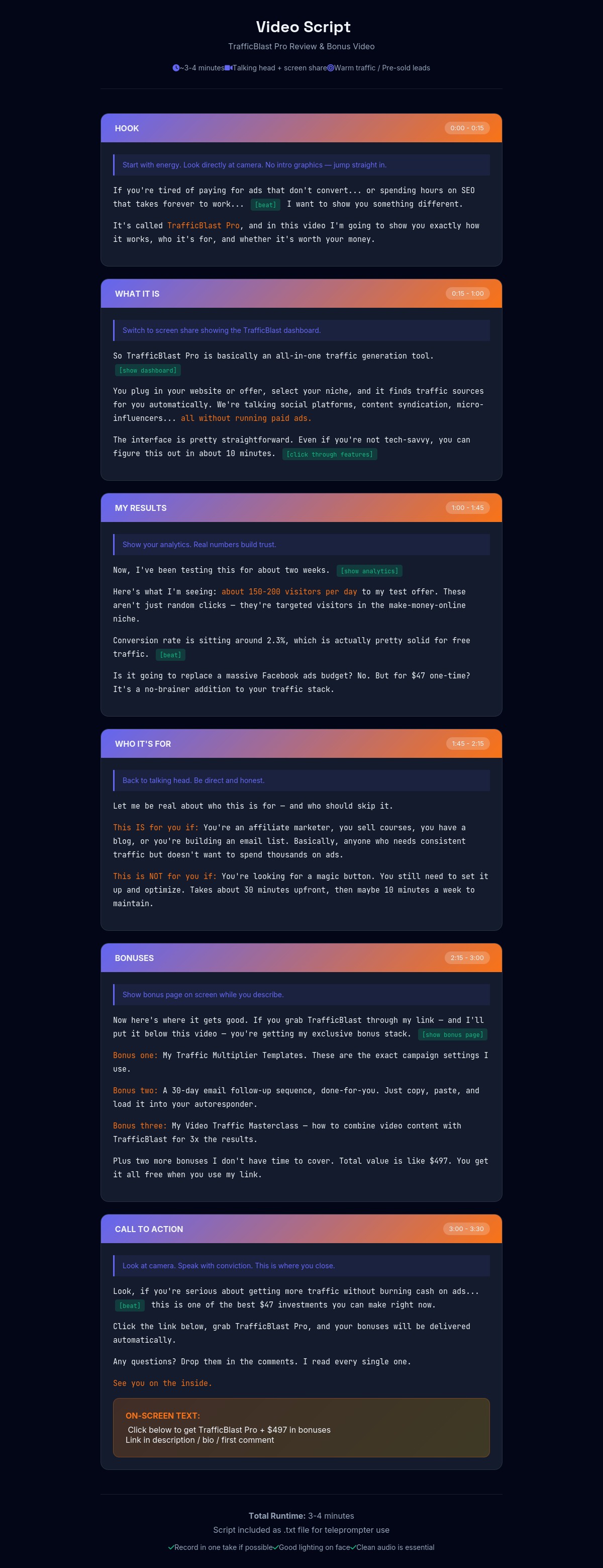 LaunchKit Video Script Example