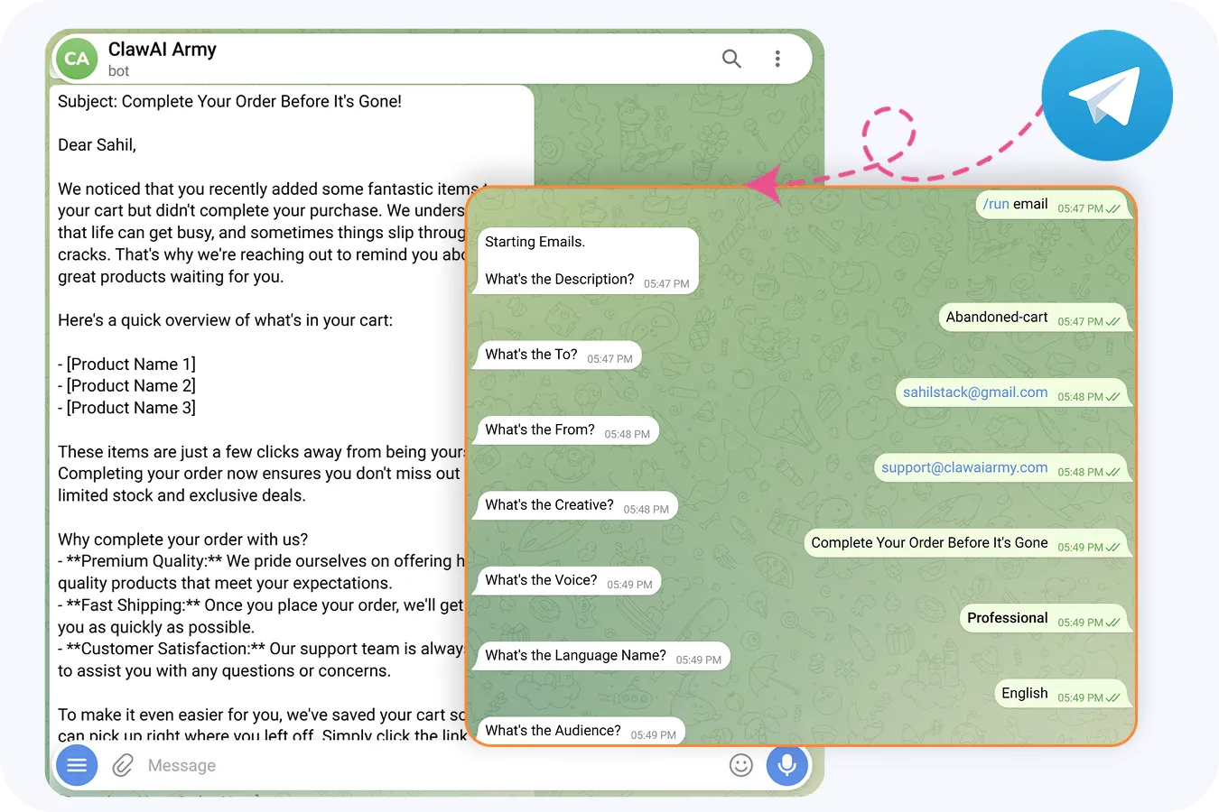 Claw AI Army workflows dashboard showing multi-step automation